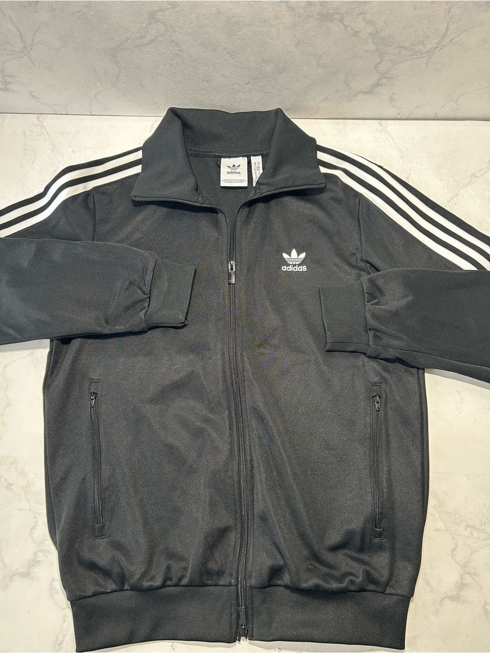Adidas Originals Men’s M Firebird Track Jacket Black White Trefoil Full Zip
